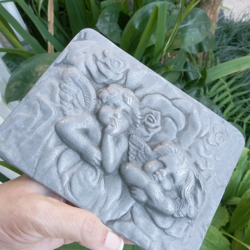 Vintage Cherubs Pewter Trinkets Box